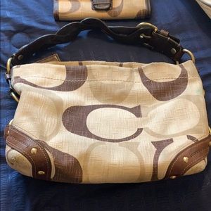Coach purse and matching wallet